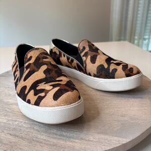 Cole Haan Leopard Slip On Sneakers Women’s 8B Calf Hair Cheetah Print Casual